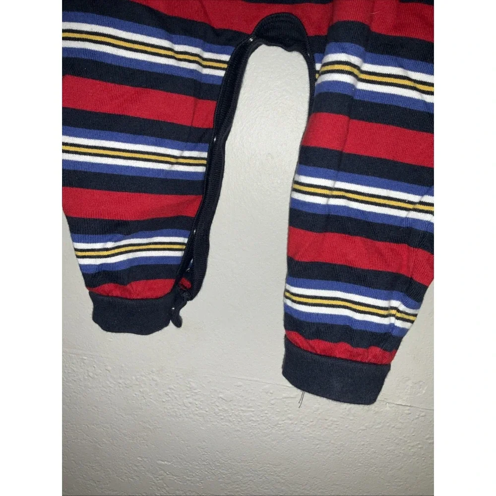 Vintage OshKosh B'gosh Striped Firefighter Dalmatian Romper 24 Months Multicolor